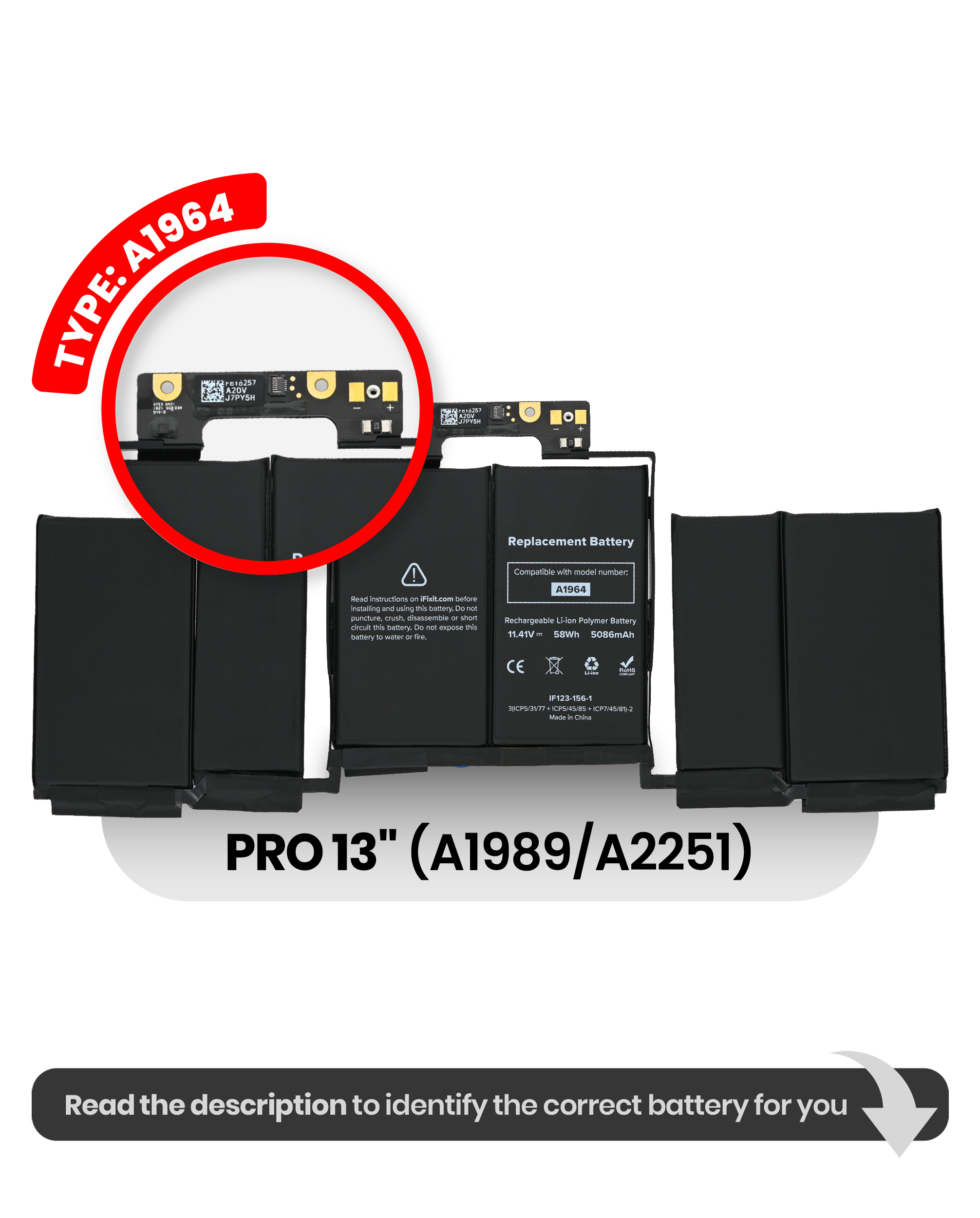 MacBook Pro 13" A1989 Battery Replacement | Fix Swelling, Fast Drain ...